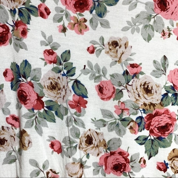 FINAL Acting Pro Multicolor Spring Floral Print 3/4 Sleeve Blouse Top Shirt M - Picture 5 of 14